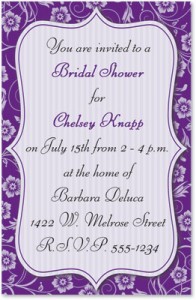 Delightful Purple Casual Invitations