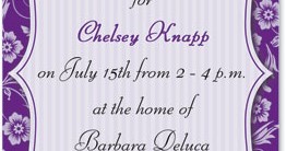 Delightful Purple Casual Invitations