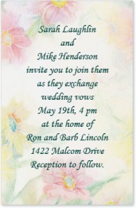 Darling Blooms Casual Invitations