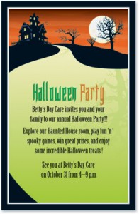 Haunted Hill Halloween Postcard Invitations