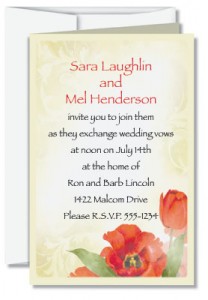 Tulip Romance Flat Invitations