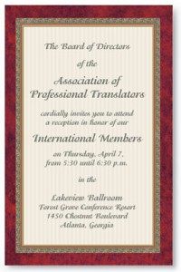 Formal Party Flat Invitations
