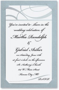 Silver Harmony Layered Invitations