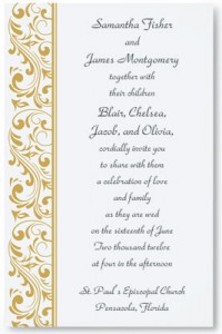 Timeless Elegance Flat Invitations