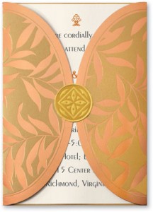 Willow Rounded Gatefold Pocket Invitations