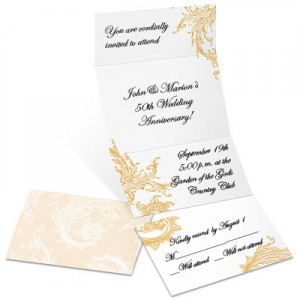 Vintage Filigree Fold-Up Invitations by PaperDirect