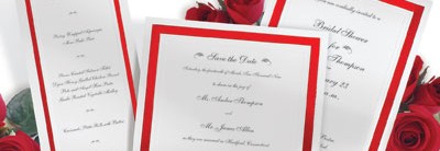 Pristine Red Invitations