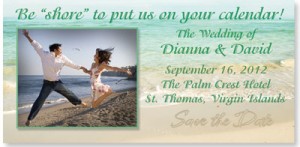 Seashore Scene Save the Date Oversized Postcards