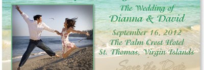 Seashore Scene Save the Date Oversized Postcards