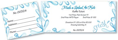 Aqua Splash Tear Off Tickets