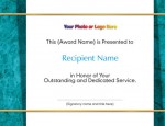 Turquoise Modern Certificates by PaperDirect