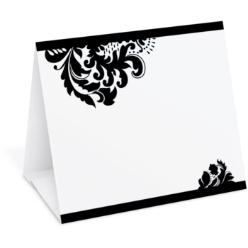 Black and White Table Tent 