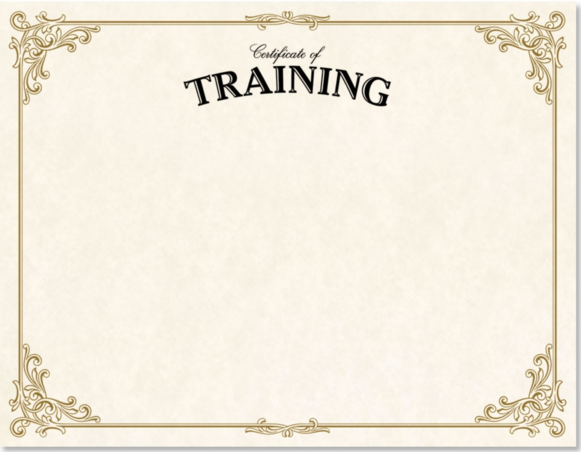 certificate of training 