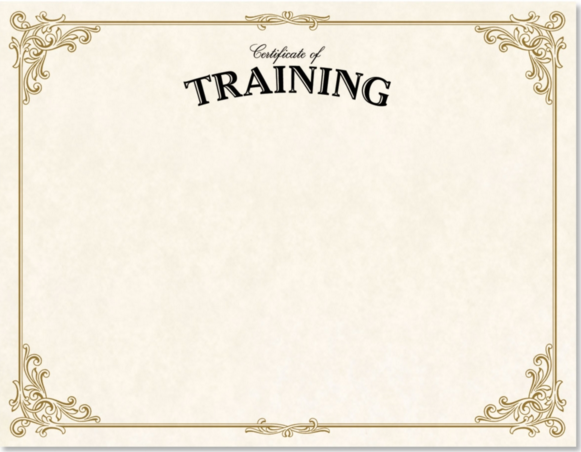 certificate of training