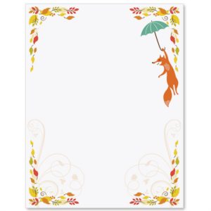 cute fall border paper