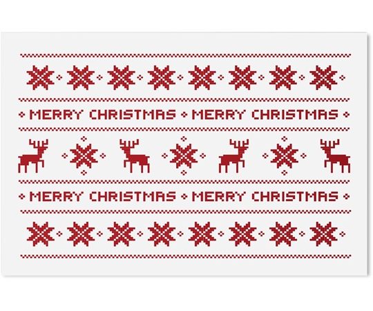 Sweater-inspired holiday card design
