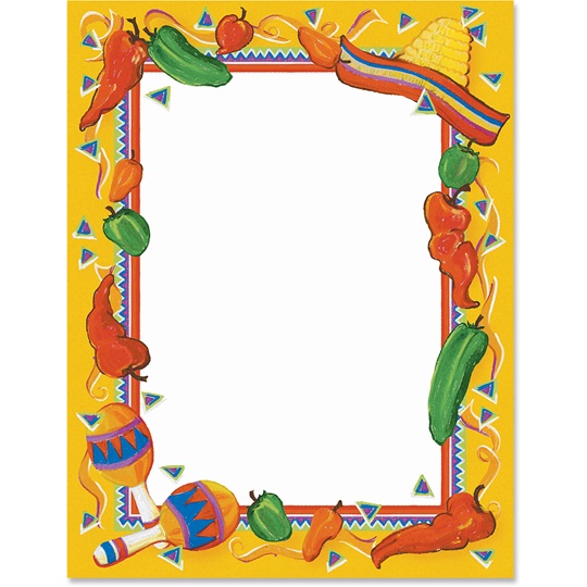 chili pepper border paper