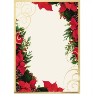 Poinsettia Swirl Invitations 