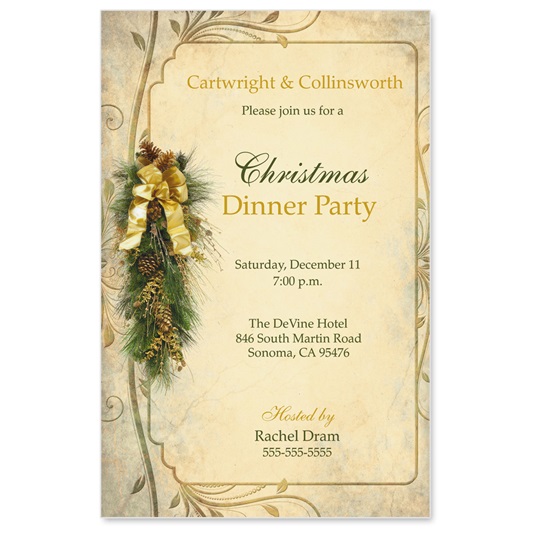 Professional work Christmas party invitation