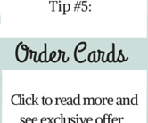 Small Business Tip #5 - Order Cards