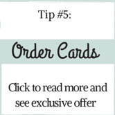 Small Business Tip #5 - Order Cards