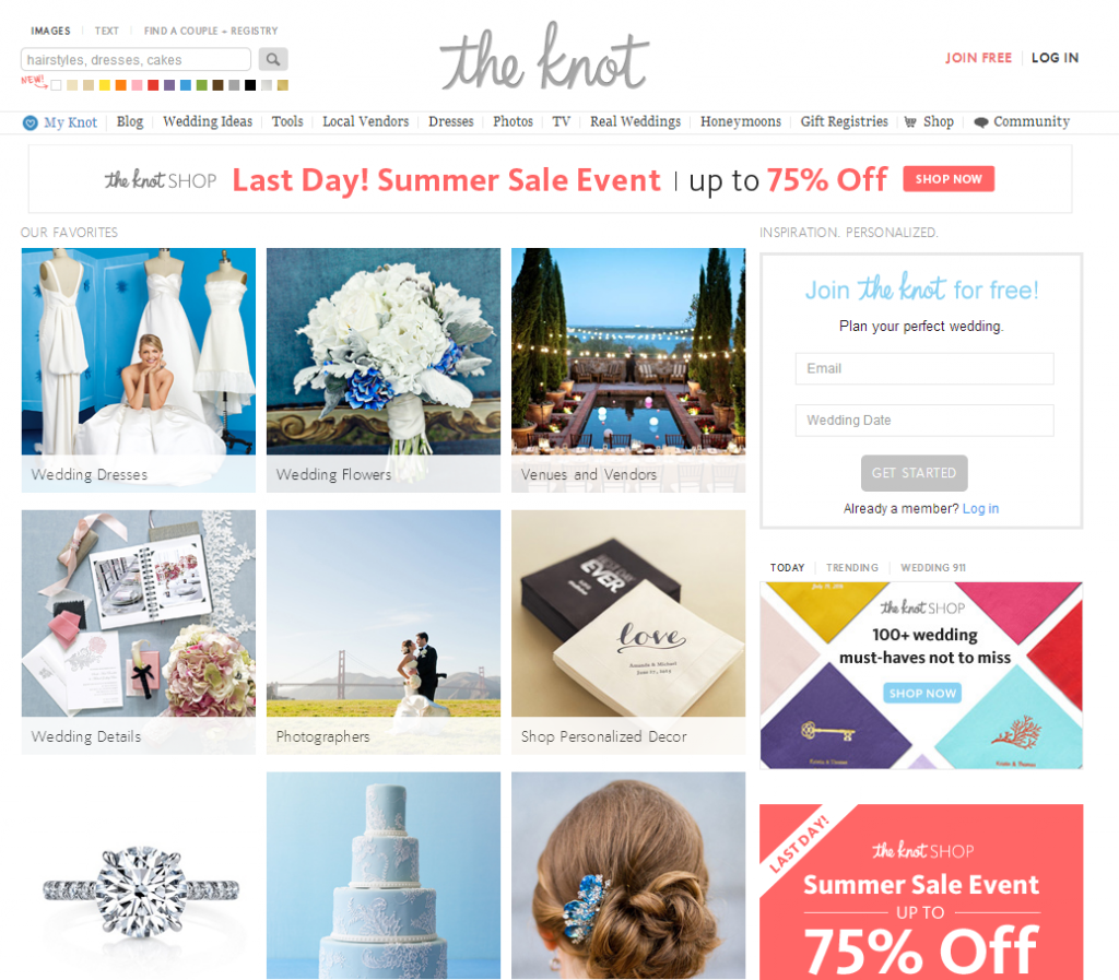 The Knot Website 