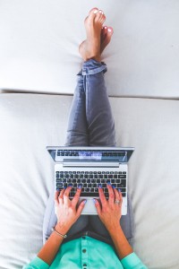 woman working from home 